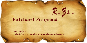 Reichard Zsigmond névjegykártya